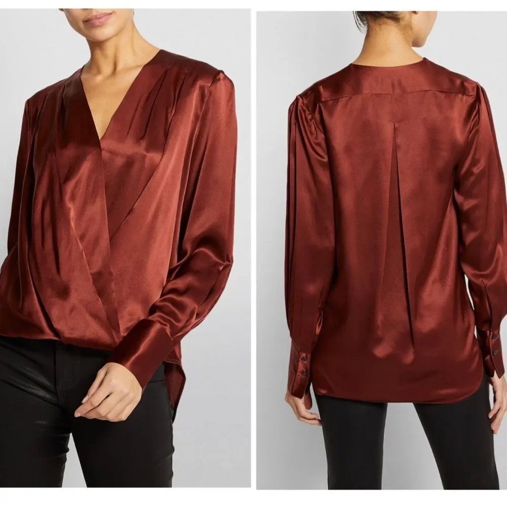 Rag & Bone Lei V-Neck Silk High Low Blouse
V5